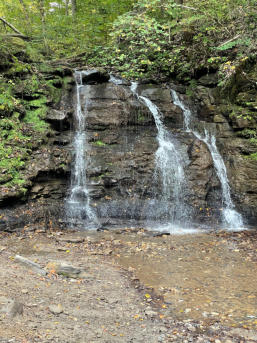 Waterfall on the Rockhouse Trail at Hatfield McCoy trailsl
